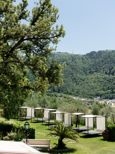 Tuscany countryside view at Borgo I Vicelli day-after wedding pool party