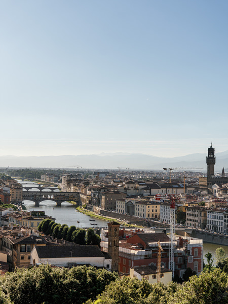 Scenic Florence cityscape view from La Loggia pre-wedding party venue