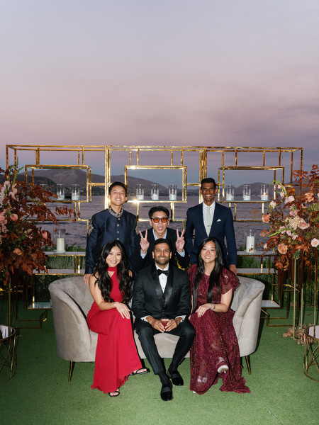 Evening group portrait with sea views at Island Resort the Residence Athens Riviera