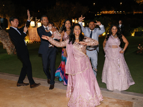 Guests dancing during evening reception at Island Resort the Residence Athens Riviera
