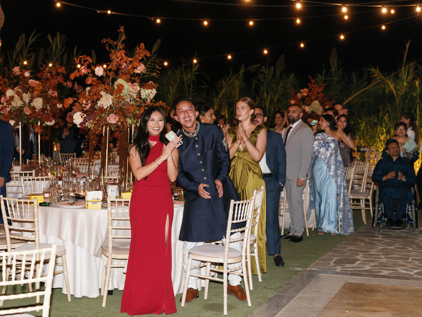 Guests standing beside decorated tables at Island Resort the Residence Athens Riviera