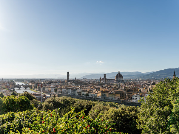 Florence skyline view during pre-wedding event