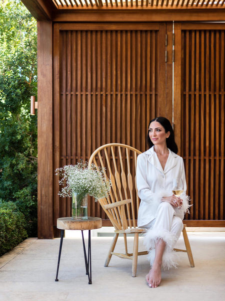 Editorial bridal portrait at Island Resort Athens Riviera.