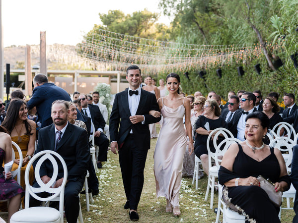 Ceremony entrance atIsland Resort Athens Riviera.