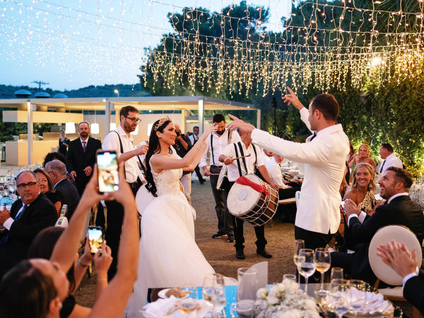 Island Resort Athens Riviera wedding reception entrance Athens.