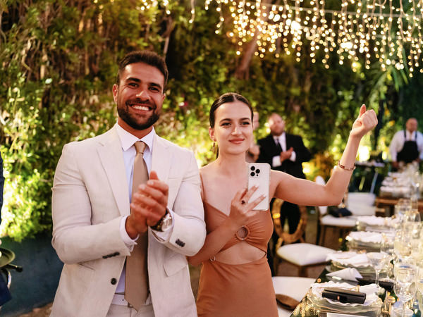 Black tie wedding reception celebration Athens.