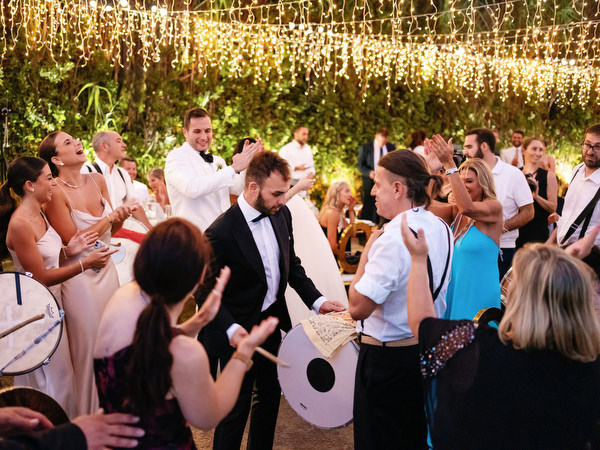 Athens Riviera wedding party atmosphere.