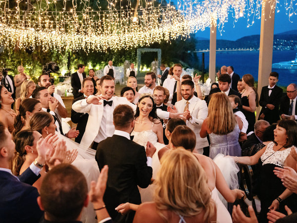 Luxury destination wedding dance floor Athens.