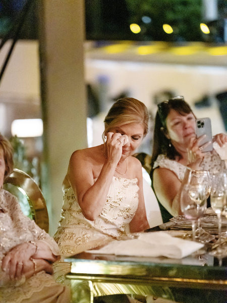 Wedding speech emotional moment Athens.