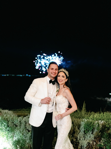 Island Resort Athens Riviera wedding fireworks Athens.