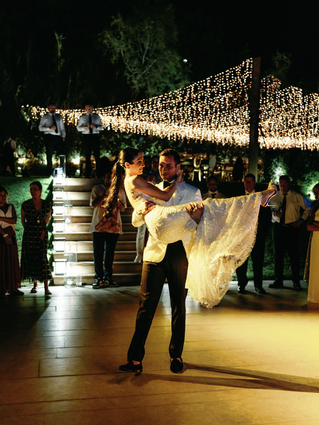 Romantic first dance Island Resort Athens Riviera Athens.