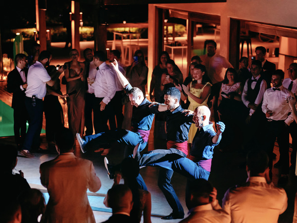 Island Resort Athens Riviera Athens wedding after party dance floor.