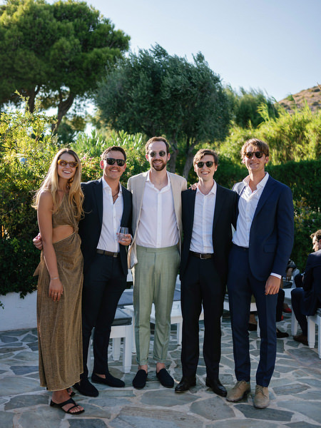 Wedding guests arriving at Island Resort for a luxury Athens wedding on the Athenian Riviera.