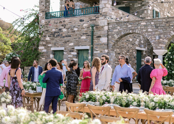 Wedding guests at Villa Berenice Antiparos Greece.