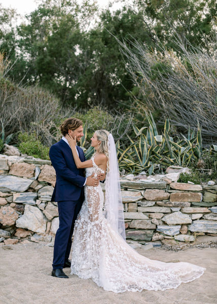 Destination wedding portrait in Antiparos Greece.