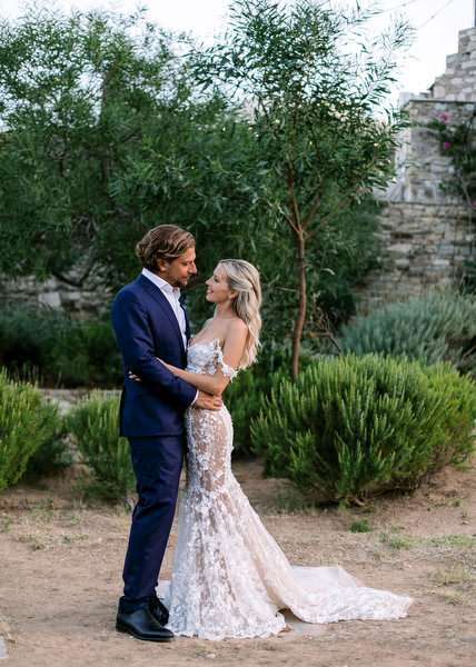 Romantic sunset portrait at Villa Berenice Antiparos.