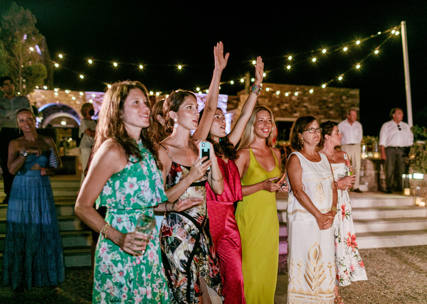 Wedding guests dancing at Villa Berenice Antiparos.