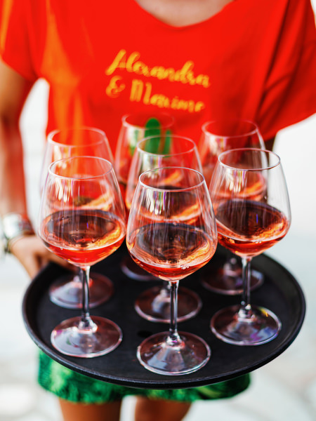 Cocktails prepared for Mexican fiesta pre-wedding celebration