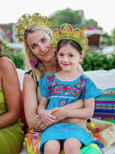 Guest during Mexican fiesta pre-wedding party