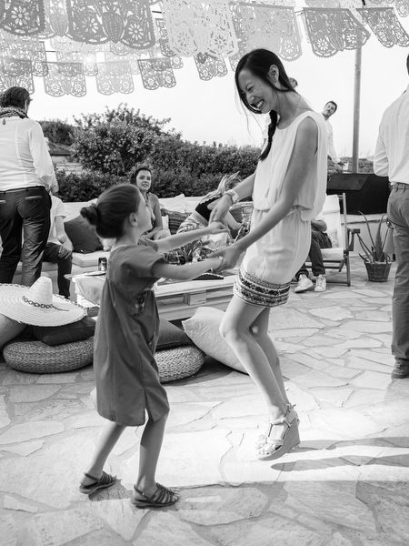 Guests dancing during Antiparos fiesta celebration