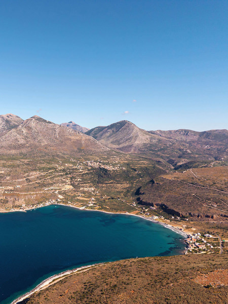 Coastal landscape near Aria Estate wedding venue in the Peloponnese, Greece