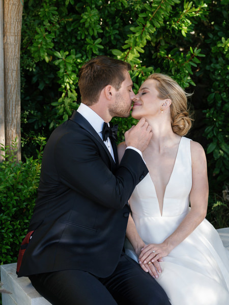 Intimate couple moment at Aria Estate wedding venue in Greece