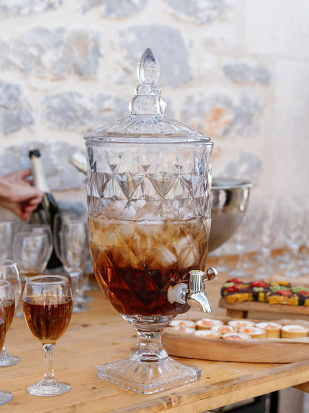 Wedding cocktail station at Aria Estate in the Peloponnese