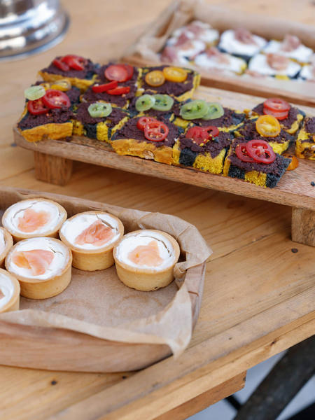 Mediterranean wedding appetizers at Aria Estate destination wedding