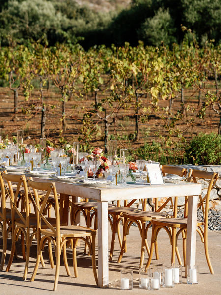 Luxury destination wedding reception at Aria Estate in the Peloponnese
