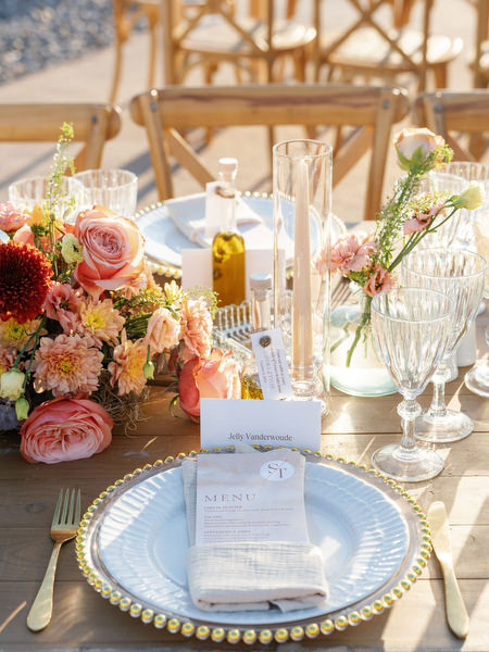 Romantic sweetheart table at Aria Estate wedding reception