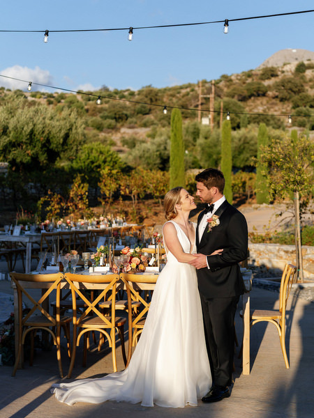Romantic couple portrait at Aria Estate wedding venue
