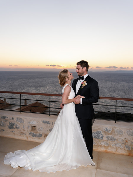Sunset portrait at Aria Estate overlooking the Mediterranean Sea