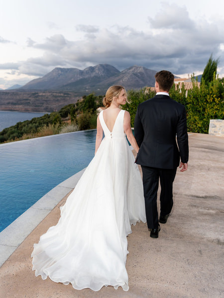 Luxury destination wedding portrait at Aria Estate Peloponnese