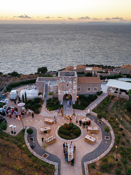 Luxury destination wedding at Aria Estate Greece