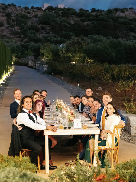 Luxury wedding reception at Aria Estate Peloponnese