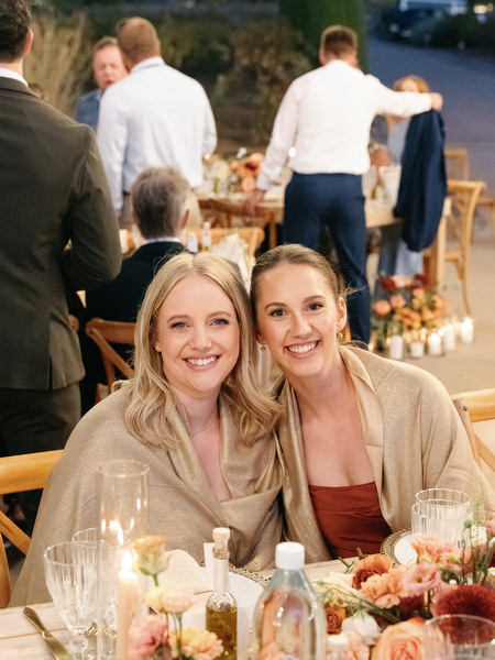Wedding guests enjoying dinner at Aria Estate in Greece