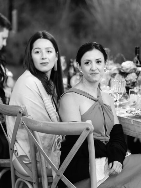 Wedding guests portrait at Aria Estate evening reception