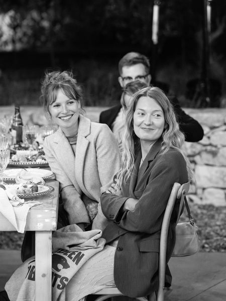 Wedding guests enjoying dinner at Aria Estate Peloponnese