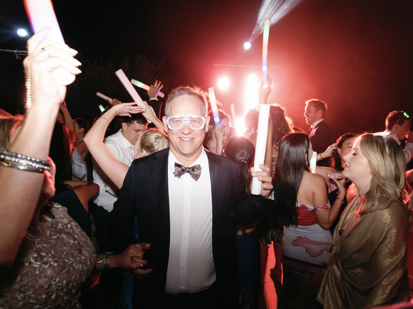 Guests dancing at Aria Estate night reception