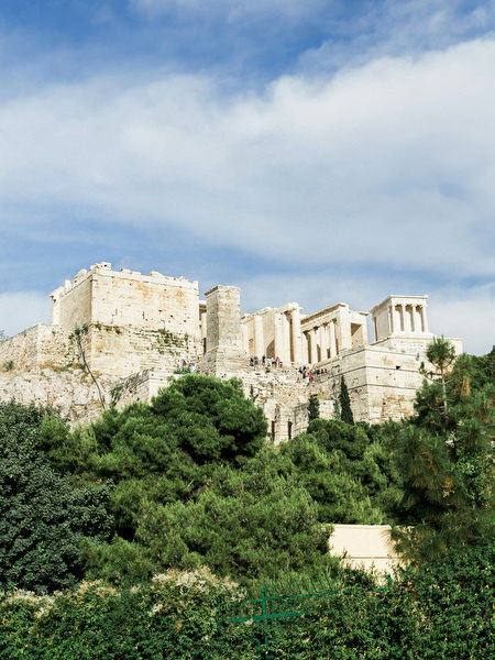 Acropolis view overlooking Athens wedding dinner setting
