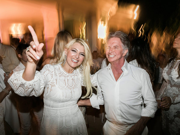 Guests dancing during Athens wedding celebration