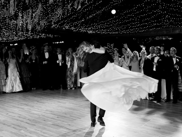 Bride twirling during first dance at Island Resort Athens Riviera reception