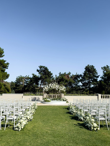 Golf Prive Glyfada wedding ceremony decor