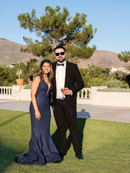 Guests enjoying cokctails after symbolic wedding ceremony