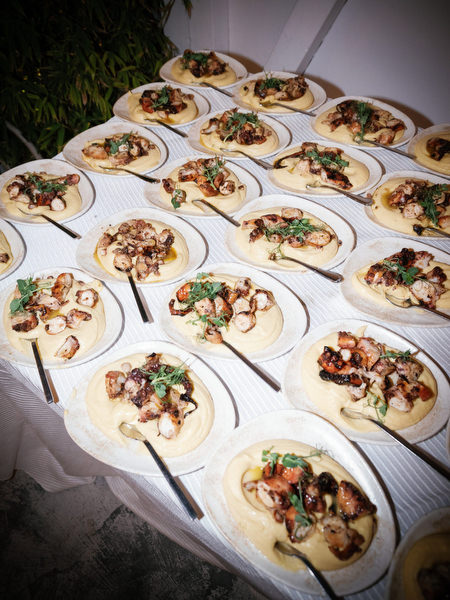 Sea food served during late-night reception at luxury Athens Riviera wedding