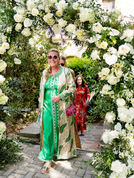 Guests arriving at black-tie wedding Kinsterna Hotel Monemvasia.