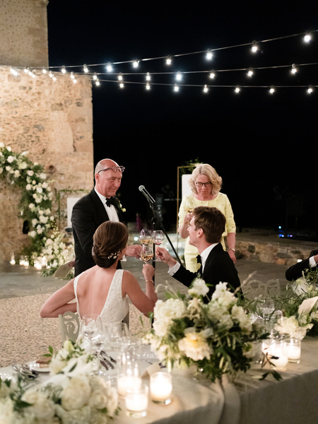 Black and white reception at Kinsterna Hotel Monemvasia.