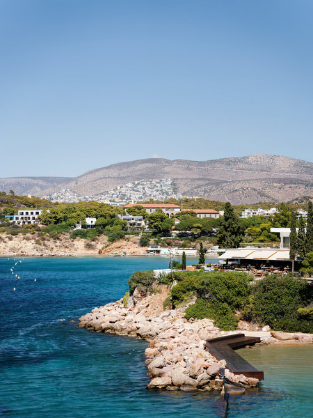 Turquoise coastline along the Athenian Riviera near Four Seasons Astir Palace