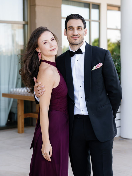 Stylish black-tie wedding guests at Four Seasons Athens