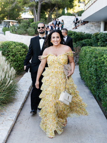 Guest arriving at a luxury Athens wedding celebration at Four Seasons